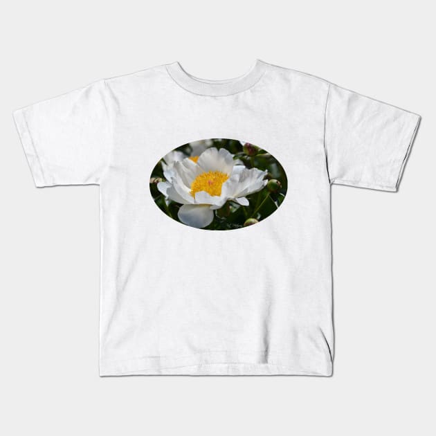 Fluffy Peony Kids T-Shirt by Kat Heitzman